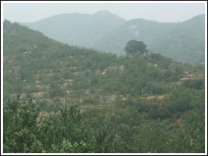 bergachtig landschap ten zuidwesten van Beijing