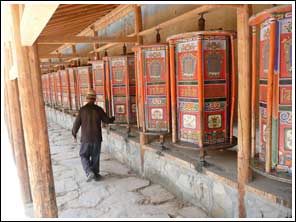 Gebedsmolens bij Labrang klooster