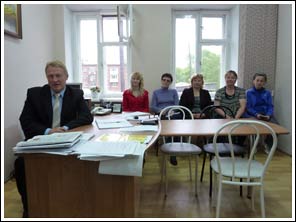 Burgemeester en staf van Babushkin